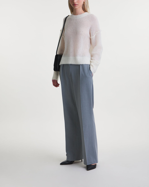 Sweater Brushed Alpaca Knit Offwhite 2