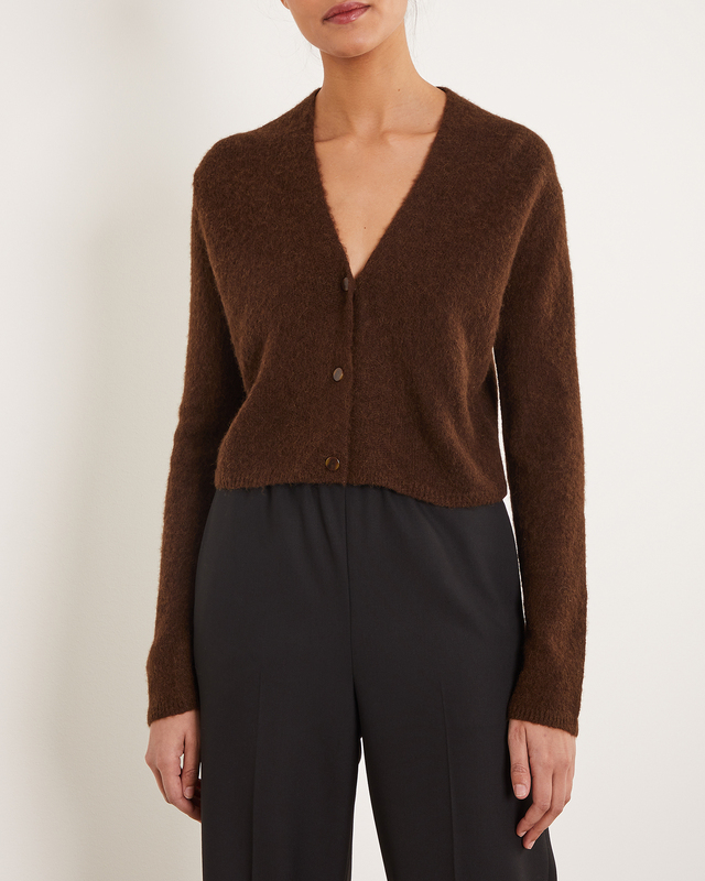 vince black cardigan