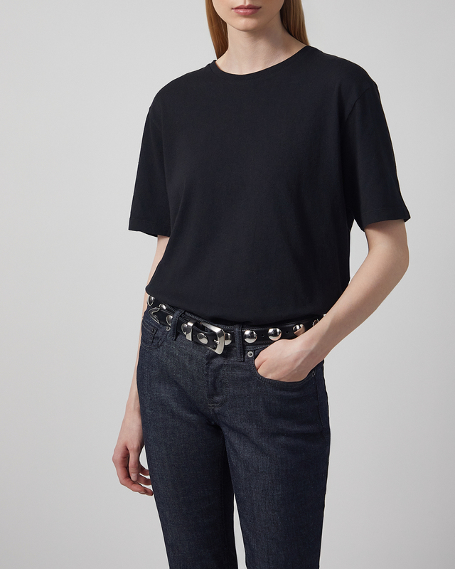 KHAITE T-shirt Mae Short Sleeve Black XS