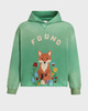Found Hoodie Wildlife Embroidered Green XL
