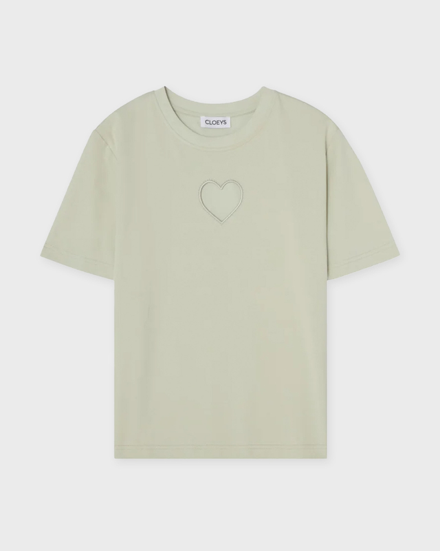 CLOEYS T-shirt Heart Mintgrön XS