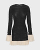 ROTATE Birger Christensen Klänning Mini Ruched Ls Svart 36