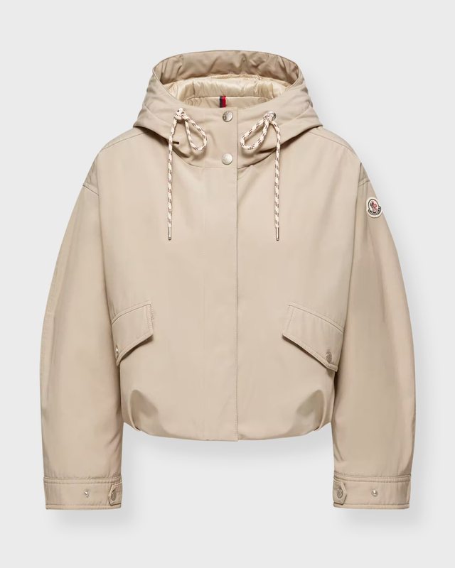 Moncler Jacket Eucalyptus Hooded Short Down Stone MONCLER 2 (M)