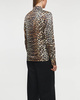 Ganni Printed Satin Shirt Leopard 38