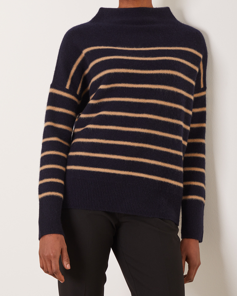 Cashmere Sweater Breton Stripe Blå 1