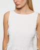 Ganni Top Cotton Poplin Smock Tie String White 38