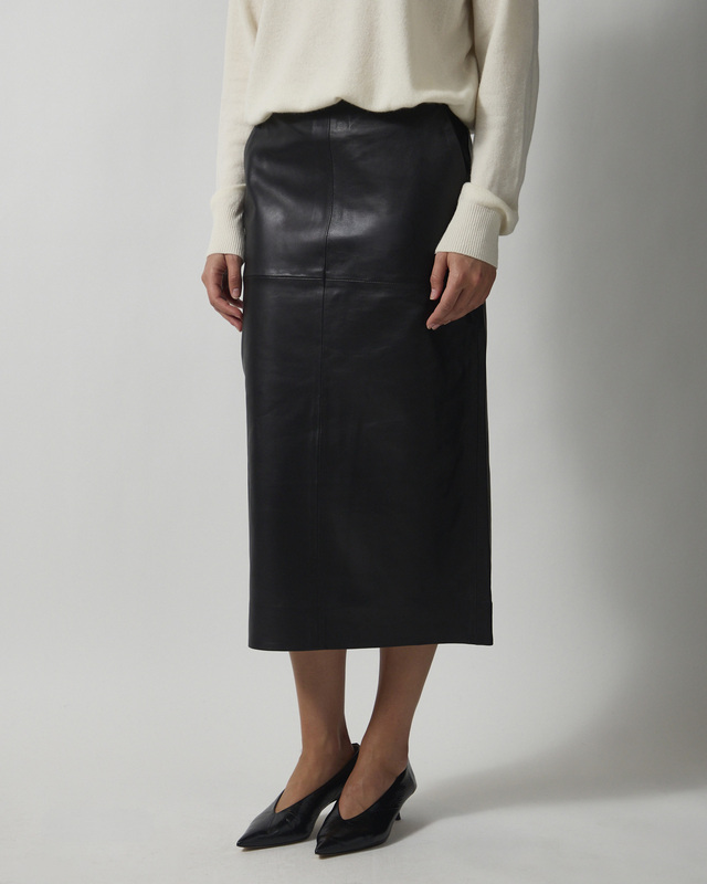 Almada Nederdel Birdy Leather Black M