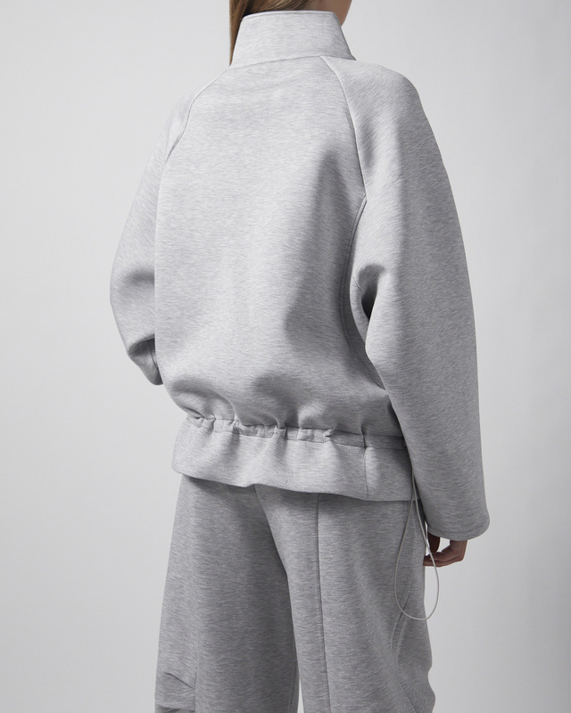 ROTATE  Jacket Scuba Half Zip Grey Melange M
