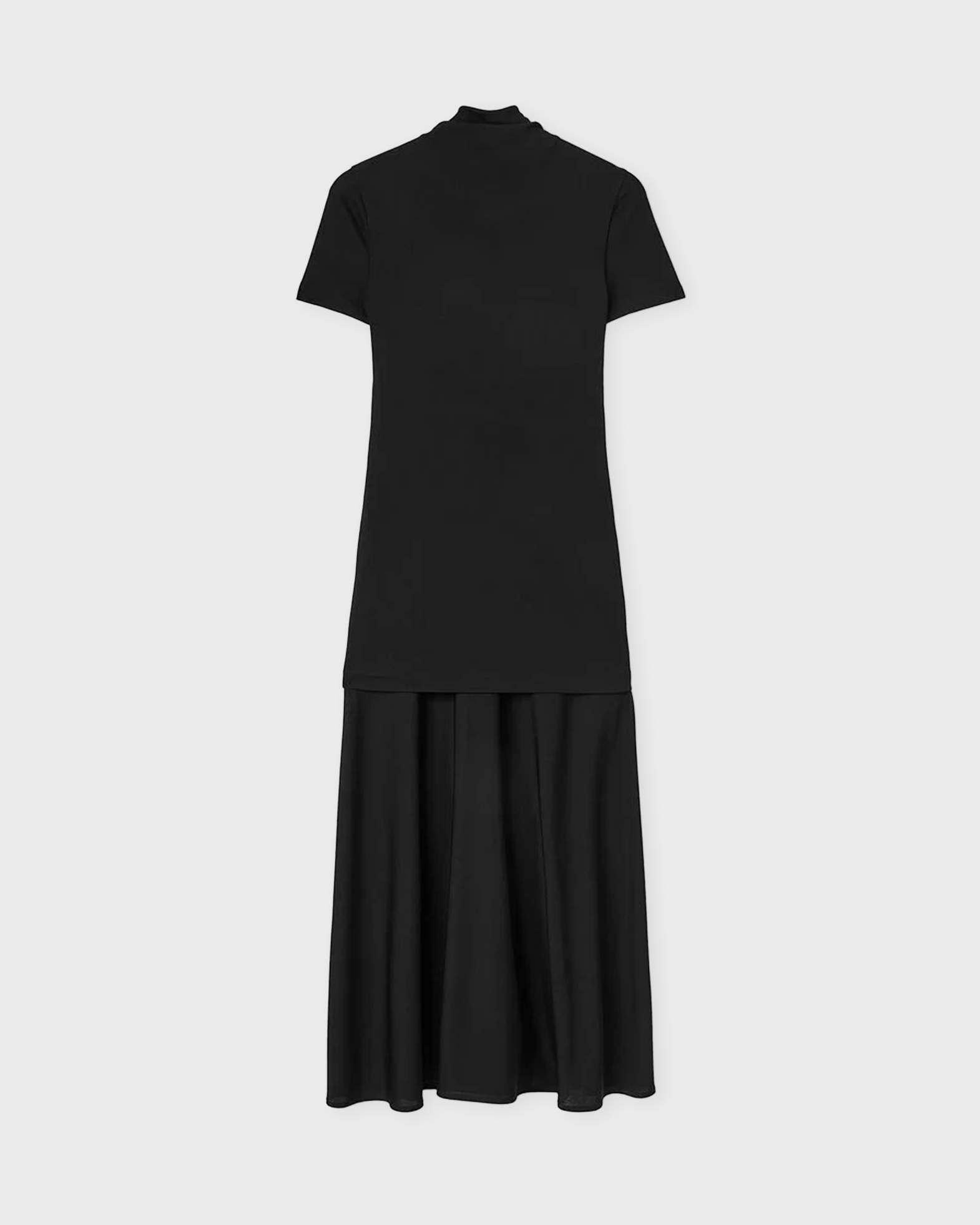 Jil Sander Women's Black Dress Fluid Viscose High-Neck 36
