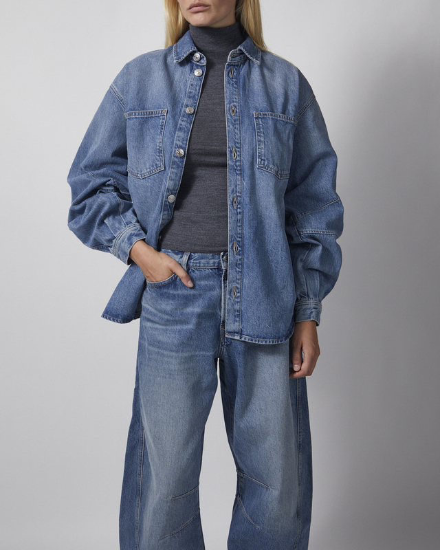Samsøe Samsøe Skjorte Saharp seam 16141 Light blue wash M