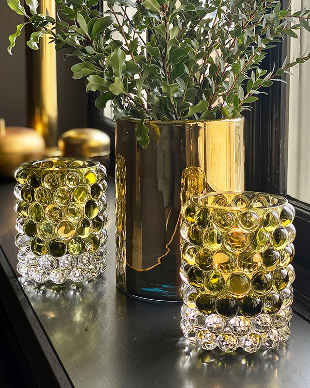Skogsberg & Smart Candle Hurricane Boule Oliv ONESIZE