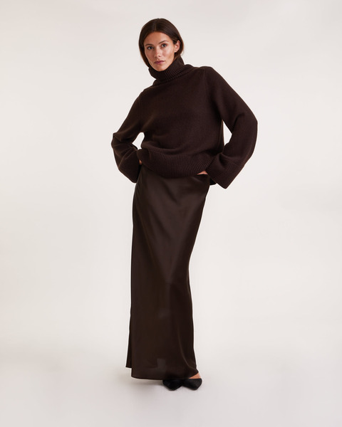 Skirt Cielo Long Dark brown 1