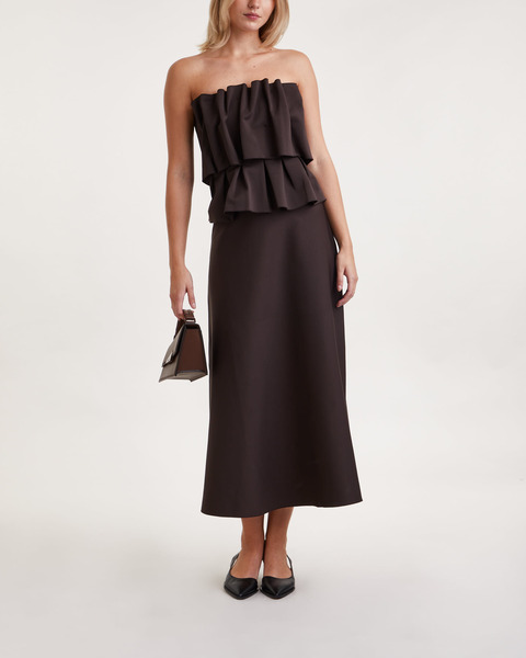 Dress Sculpted Tube  Chocolate 2