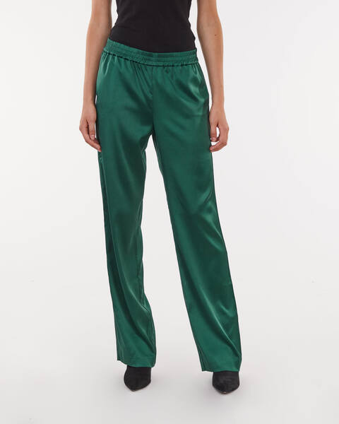 Trousers Maria Satin Grön 1