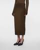 Acne Studios Skirt Fitted Ribbed Mud L