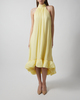 Malina Dress Sabrina Halterneck Ruffled Midi Light yellow S
