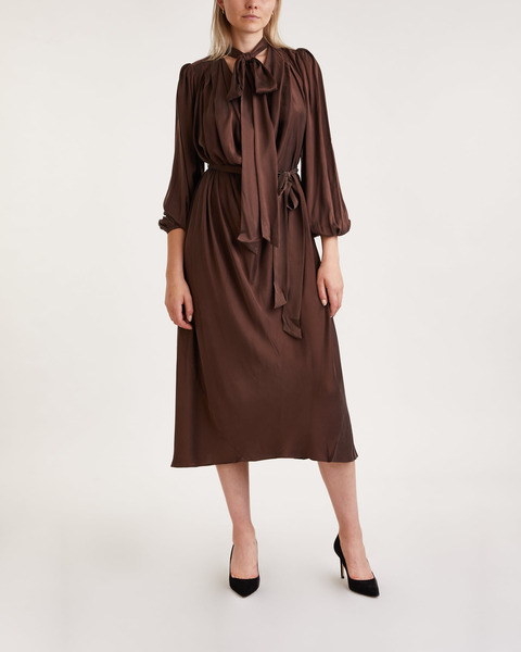 Dress Silk Billow Chocolate 1