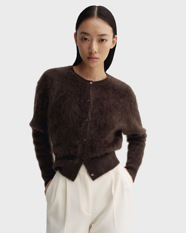 Almada Cardigan Coco brushed Chocolate S