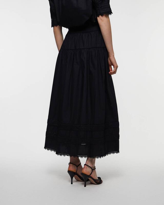 Ulla Johnson Skirt Harlow  Black US 8 (EUR 40)