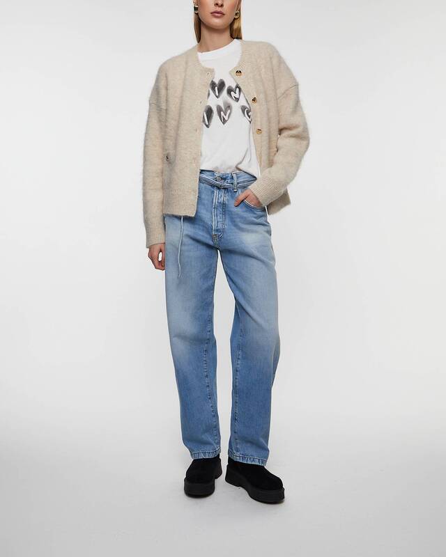 Anine Bing T-shirt Cade Hearts Ivory M