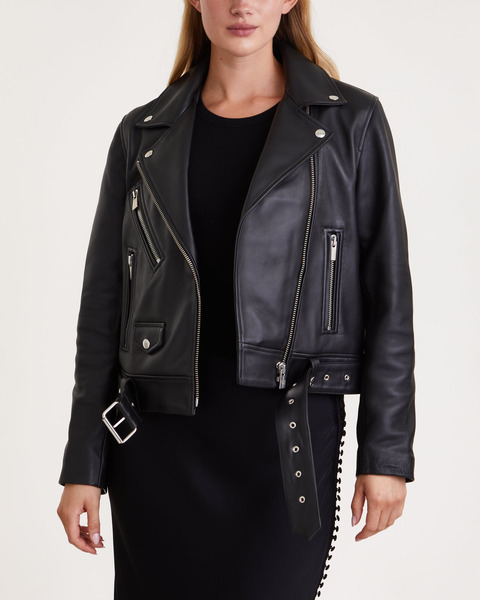 Leather Jacket Benjamin Moto Black 1