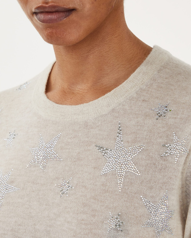 Zadig & Voltaire Topp Ida Star Strass Vit XS