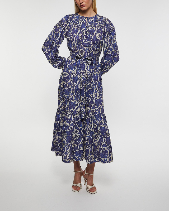 Ulla Johnson Dress Seraphina Long Sleeve Blue US 8 (EUR 40)