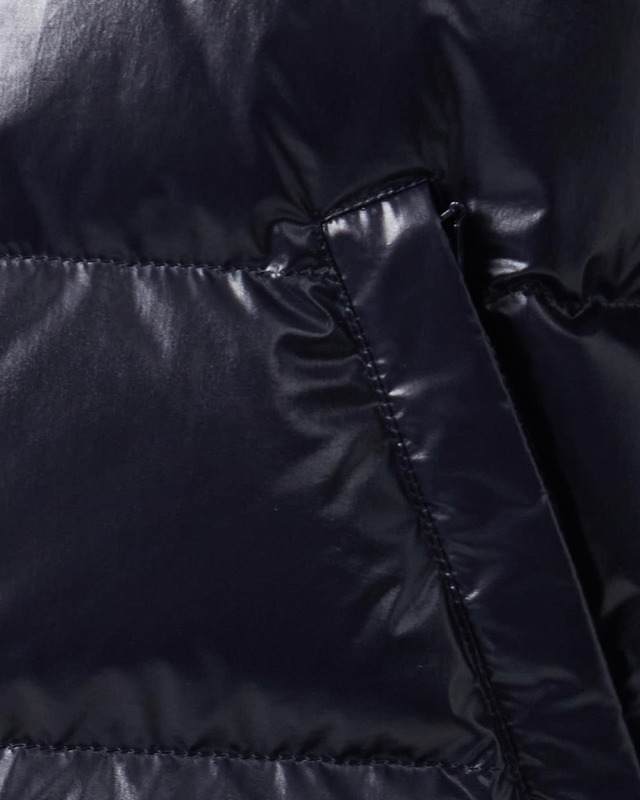 Moncler Cardigan Padded Zip-Up Wool Pocket Navy S