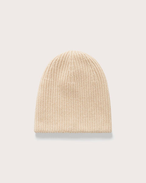 Cashmere Beanie Ribbed Champagne ONESIZE 1