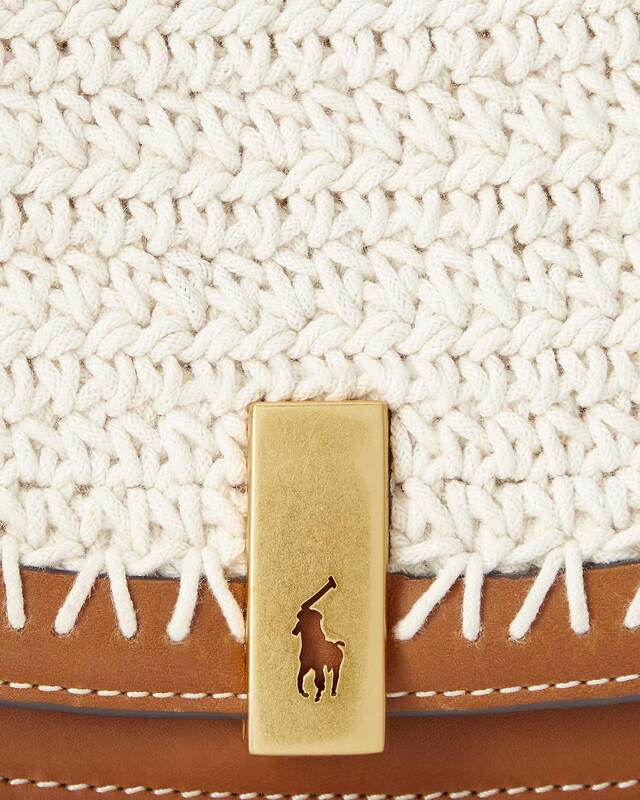 POLO Ralph Lauren Väska Saddle Crossbody Medium Creme ONESIZE