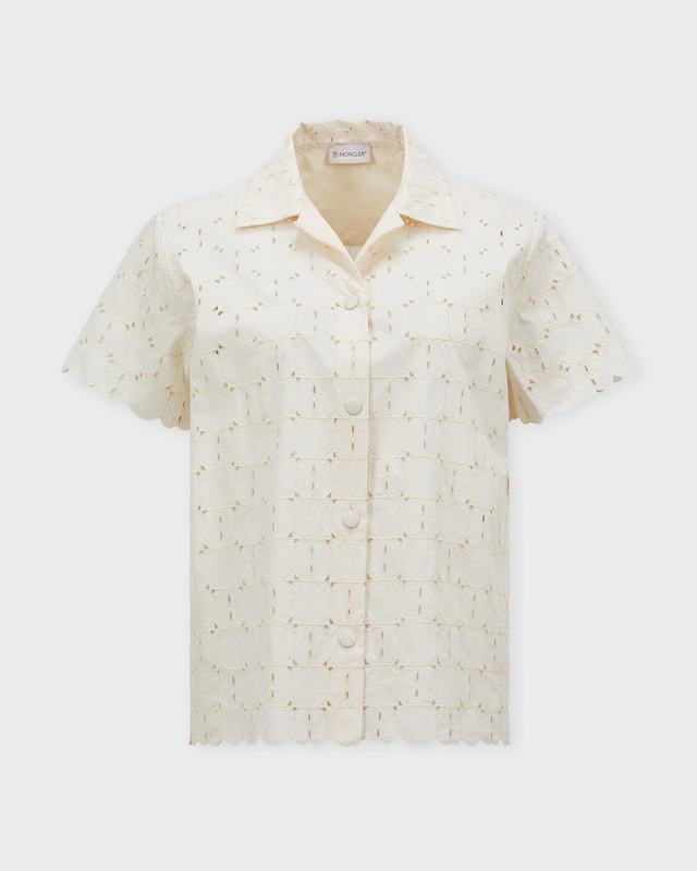 Moncler Skjorta Broderie Anglaise  Natural IT 40 (EUR 34)