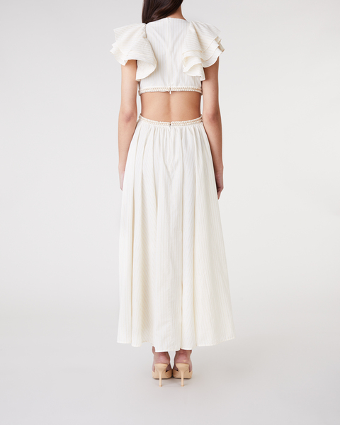 Klänning Anneke Cut Out Ruffle Dress Ivory 2