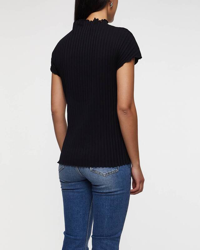 Filippa K Top Rib Cap Sleeve Black L