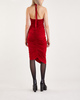 Magda Butrym Dress Ruched Halterneck Red FR 36 (EUR 34)