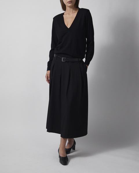 Striktrøje Angler Merino Wool V-Neck Black 2
