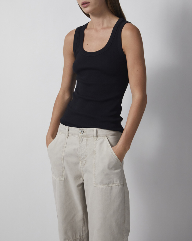 Wakakuu Icons Topp Biarritz Rib Tank Svart L