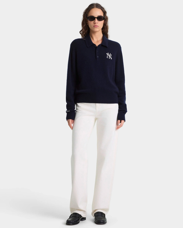 Sporty & Rich Tröja Heritage Yankees Cashmere Polo Navy XS