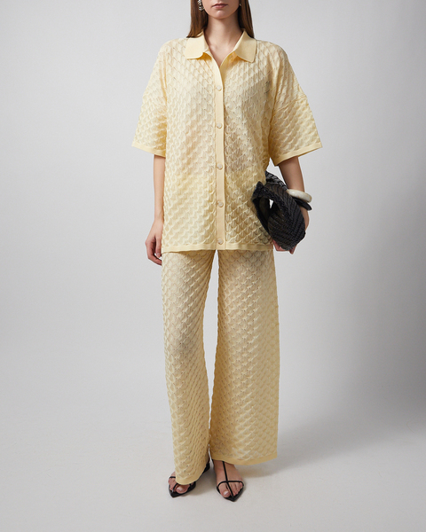 Byxor Alissa Knitted Light Yellow 2