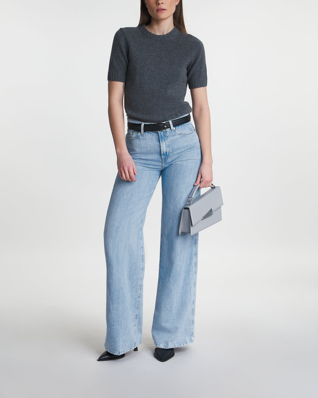 7 For All Mankind Jeans Lotta Linen Capri Light blue 31