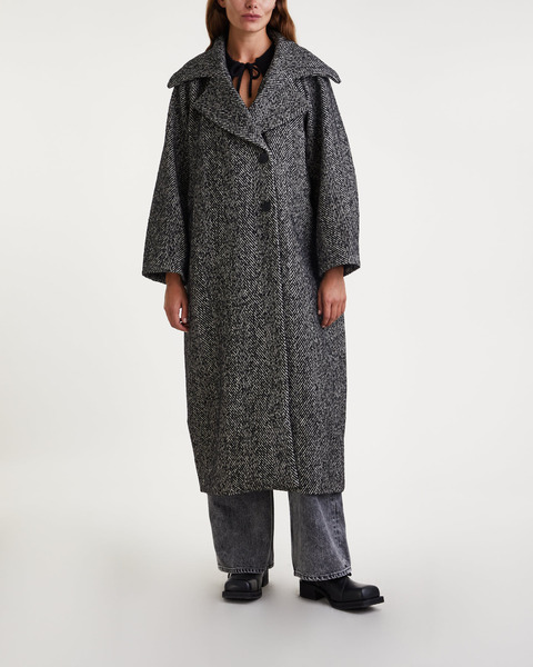 Kappa Herringbone Wool  Svart 1