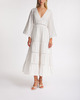 Malina Dress Vanessa Wide Sleeve Embroidered White L