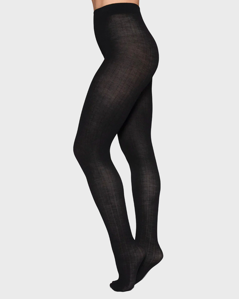 Tights Freja Organic Wool Svart 1
