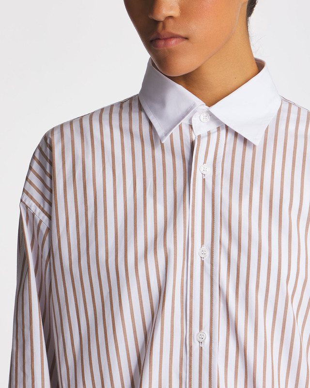 Filippa K Shirt Cotton Tuxedo Ljusbrun 40