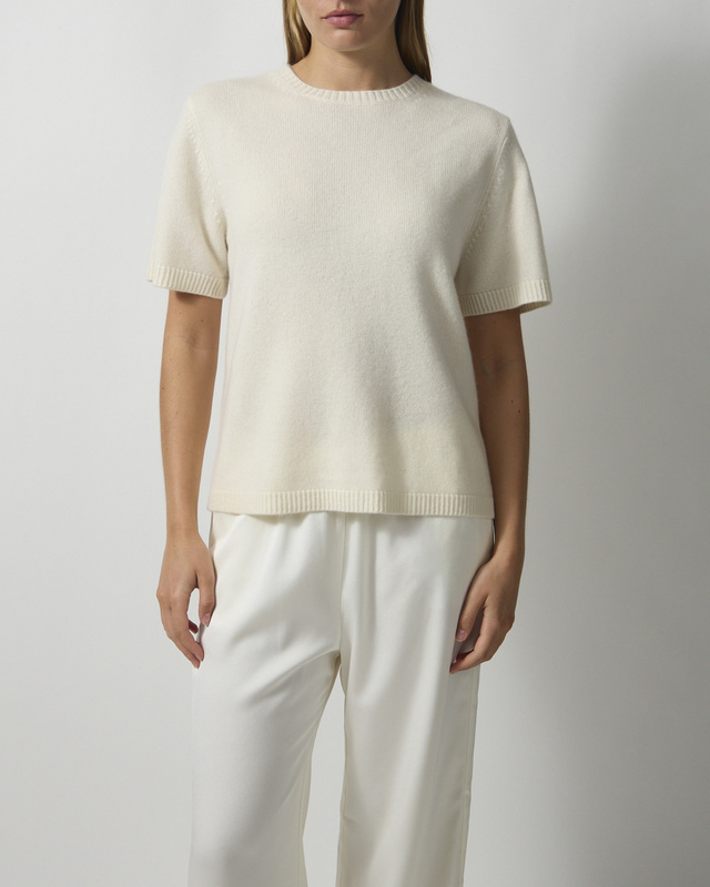 Soft Goat T-skjorte Oversized Cashmere White L