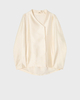 LEONÍ Jacket Lore Wool Silk Sculptural Ivory 34