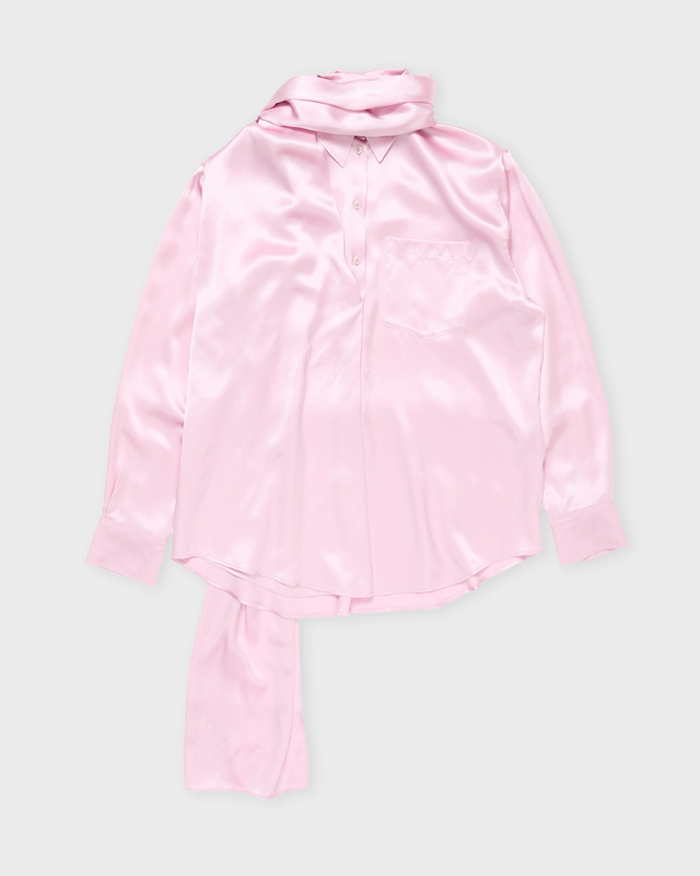 Acne Studios Skjorta Layered Satin Scarf Rosa 36