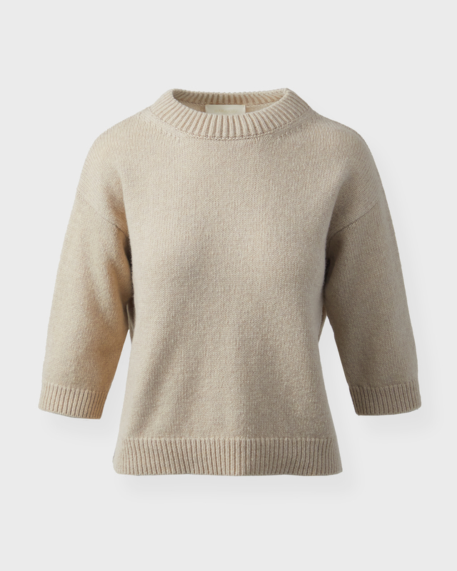 Wakakuu Icons Top Apex Wool Cashmere Oyster XS