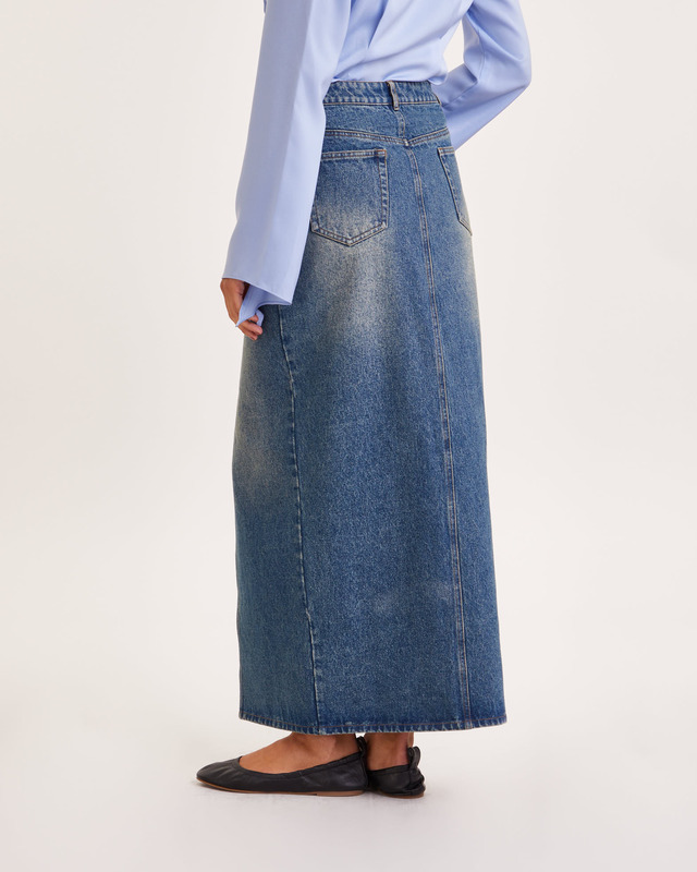 Wakakuu Icons Kjol Liz Denim Blå M