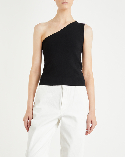 Top One Shoulder Tank Black 1