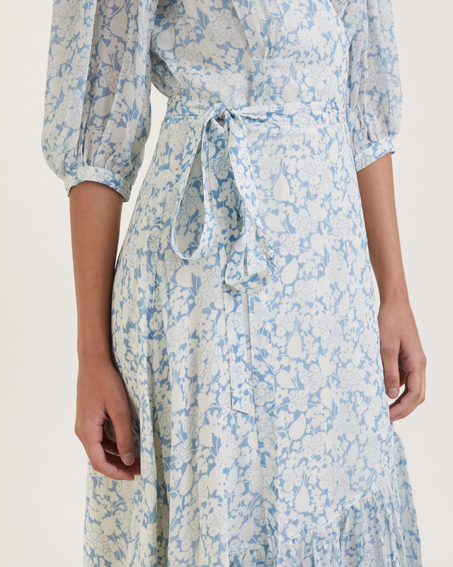 POLO Ralph Lauren Klänning Floral Crinkle Wrap Multicolor US 2 ( EUR 34)